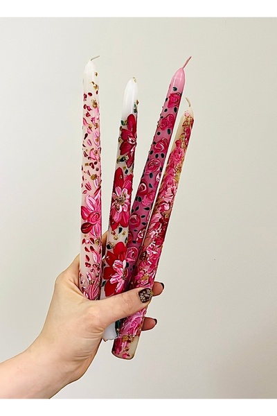inrobert Pink Gloss serisi Mum Takımı