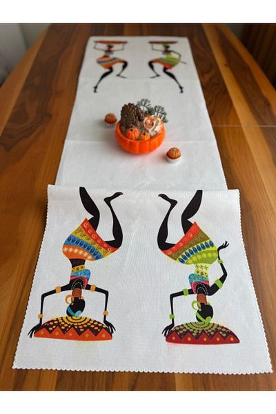 DRN Bella Decorative Digital Printing Velvet Fabric Runner 45 X 140cm