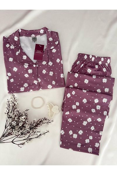 MH Moony Homewears 2-Piece Porpelim Floral Combed Cotton Pajama Set