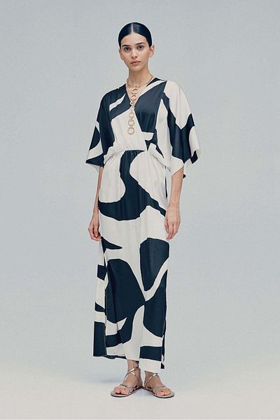 H&M Waisted kaftan dress