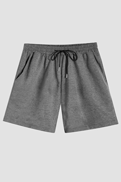 NAKRUF Ανδρικό κανονικό καλοκαιρινό σκούρο γκρι σορτς & βερμούδες