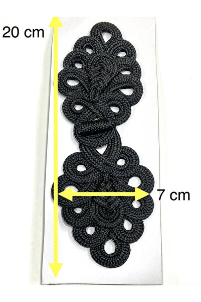 karantuhafiye Μεγάλο μαύρο πλεκτό κουμπί - Ιαπωνικό & Κινέζικο στυλ