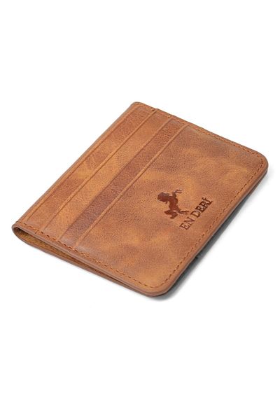 en deri Genuine Leather Wallet with Cash Compartment Card Holder