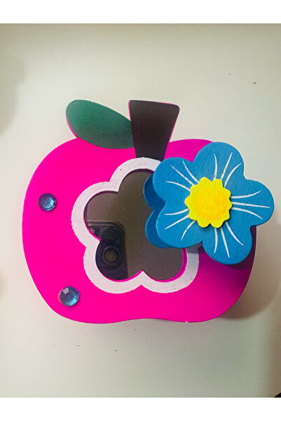 Mnk Ahşap Elma Şeklinde Aynalı Sevimli Çocuk Kalemlik