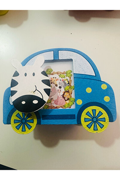 Mnk Ahşap Sevimli Çerçeveli Masa Üstü Çocuk Kalemlik