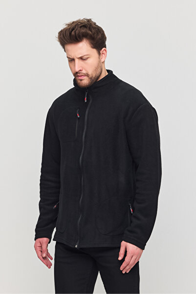 a02teks A02 Store Ανδρικό Fleece Μπουφάν εξωτερικού χώρου με 3 τσέπες με φερμουάρ