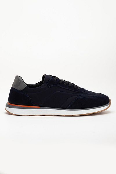 Dilimler Ayakkabı Genuine Leather Suede Men's Casual Shoes Navy Blue Thermo 2 Colors Sole Laced