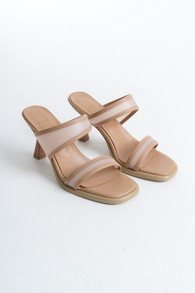 Liza Shoes Papuci cu toc cu bandă dublă OLIS pentru femei A006-K2803