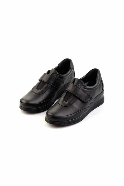 Bambi Black Leather Women's Casual Shoes K 01465090103