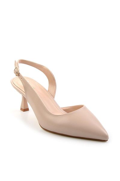 Bambi Beige Women's Classic Heeled Shoes K 01209192509