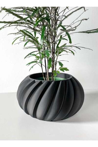 3D Brothers وعاء زراعة أورو مع صينية تصريف وحامل - أنيق وعملي