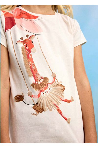 MAYORAL Set of Girls' Tights 3713 Paprika Giraffe