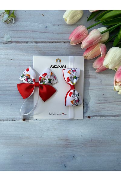 Melo 23 April Ribbon Buckle and Bow Tie Set