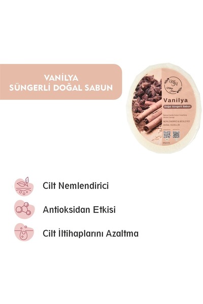 MELOZİ HOME Natural Soap with Vanilla Sponge