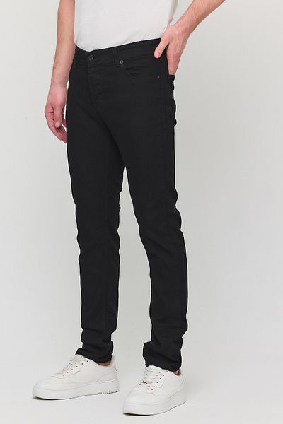 a02teks Ανδρικό τζιν παντελόνι μαύρο Slim Fit Slim Fit βαμβακερό εύκαμπτο τζιν