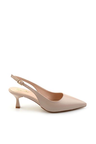 Bambi Beige Women's Classic Heeled Shoes K 01209076209