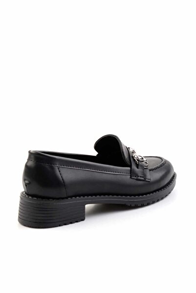 Bambi Siyah Kadın Loafer Ayakkabı K01641012009