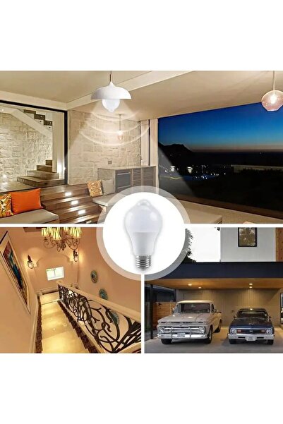 VOLEMİ Ses Sensörlü Algılayıcılı Led Lamba E27 Duy 10w Işık Lamba A Otomatik Led Ampül