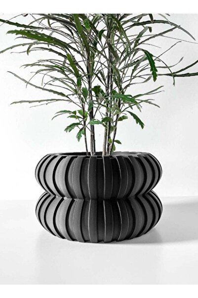 3D Brothers وعاء زراعة عصري من والي مع صينية تصريف وقاعدة - ديكور منزلي فريد