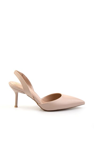 Bambi Bej  Kadın Klasik Topuklu Ayakkabı K01209041009