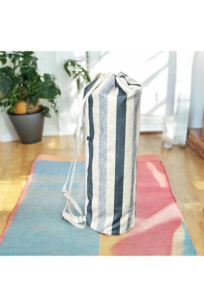 NareSpor Geantă de transport pentru covoraș de yoga pentru antrenament de fitness cu curea de umăr reglabilă - Geantă pentru covoraș din material textil din bumbac