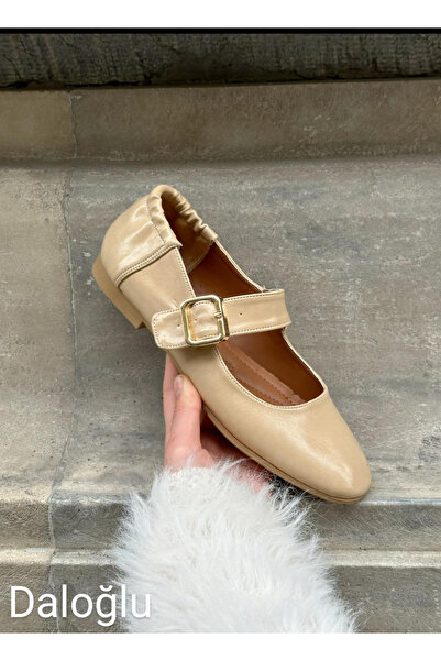 Daloğlu Balerini pentru femei, din piele moale, cu talpă moale, cu cataramă, ...
