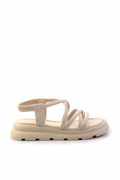 Bambi Světle hnědé dámské sandály - model K05002040009