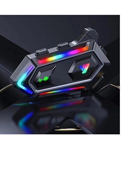 Zoli v20 MAX Motosiklet Bluetooth 5.3 Kask İnterkom 2 İnterkom Eşleşme Özellikli ve RGB Renkli Aydınlatma