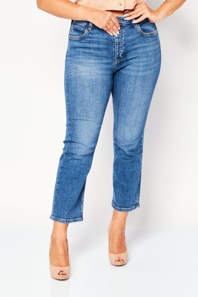 Esprit بنطلون جينز نسائي قابل للتمدد بقصّة عادية، أزرق