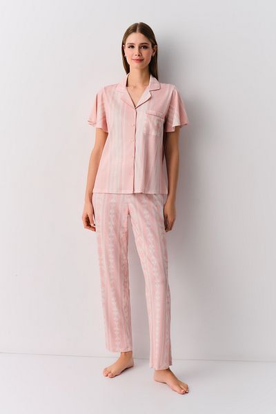 SUWEN Lady Masculine Pajama Set