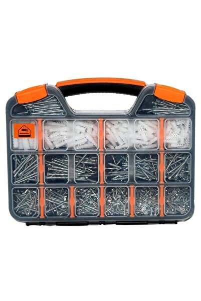 Netzerkoz 1200 Parça 17 Çeşit Vida Ve Dübel Seti -takım Çantası Suntamega