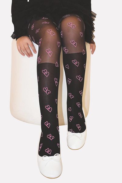 Daymod Love Kids Pantyhose Black/pink