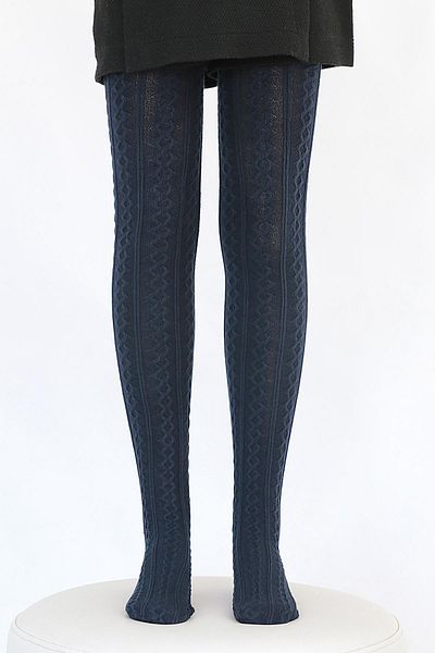 Daymod Azalea Coton Kids Pantyhose Navy Blue