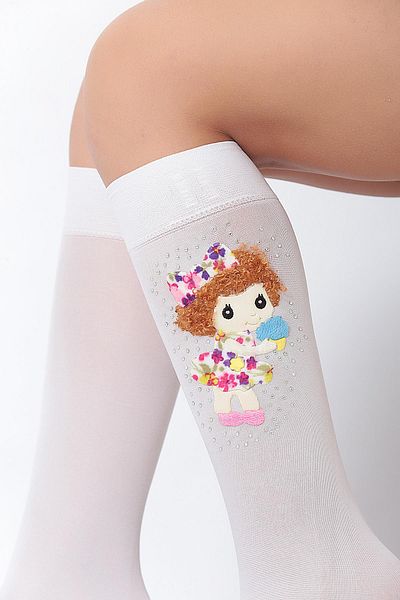 Daymod Ayben AksMicro Kids Knee Socks White