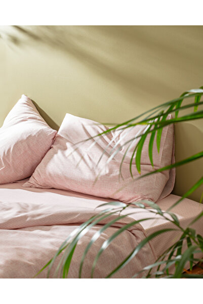 Madame Coco Juin Double Cotton Printed Duvet Cover Set - Powder