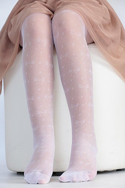 Daymod Sude Çocuk Külotlu Çorap Beyaz