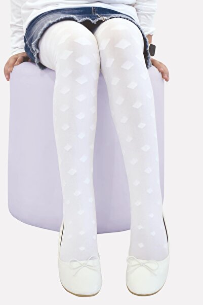 Daymod Optic Çocuk Külotlu Çorap Beyaz