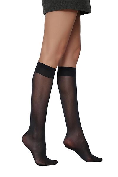Daymod Venus 40 Knee Socks Navy Blue