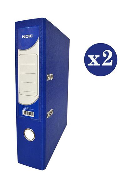 Noki Wide 2 Panel Blue Plastic Folder Slatted