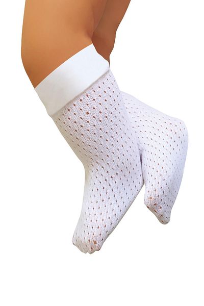 Daymod Baby Romina Mesh Knee Socks White