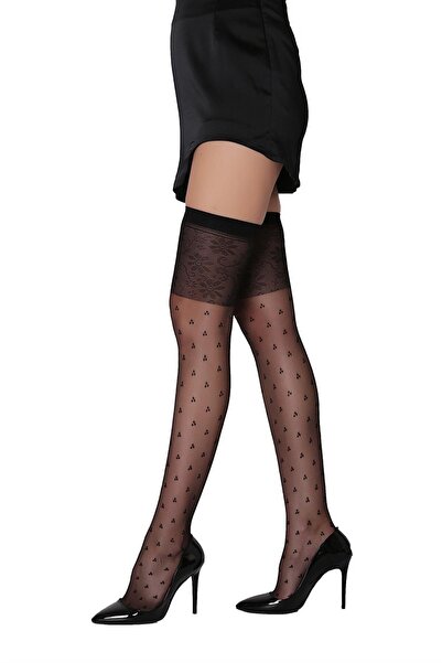 Daymod Fantastik Jartiyer Çorabı Siyah