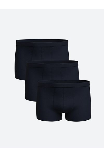 LC Waikiki Navy Blue Comfortable Fit Βαμβακερό εύκαμπτο ύφασμα ανδρικό μπόξερ 3 τεμαχίων