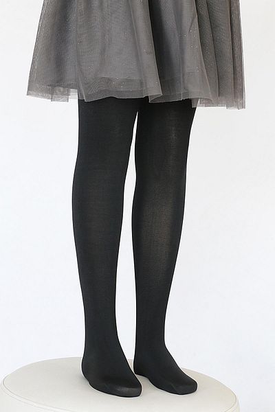 Daymod Satin 80 Kids Pantyhose Black