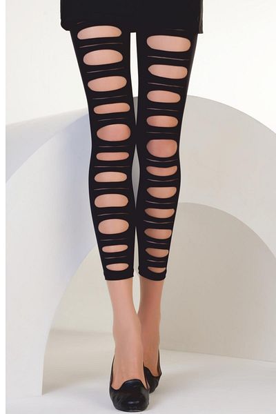 Daymod Ripped Tights Black