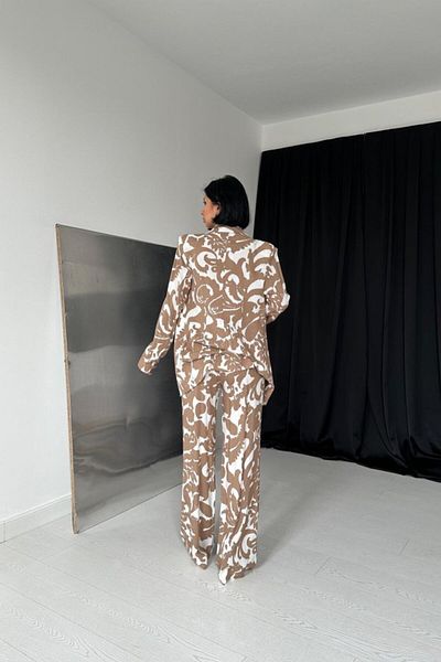 Deridün Yıldız Shoes Mink Jacket and Pants Set