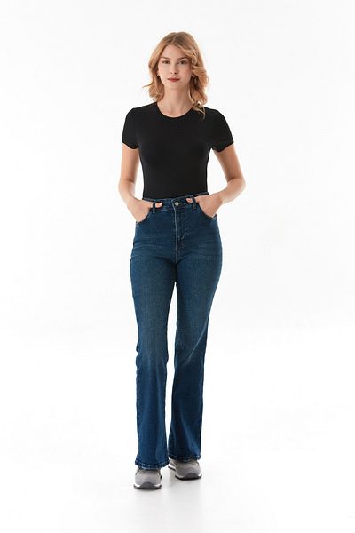 Fulla Moda Basic Crew Neck Crop T-Shirt