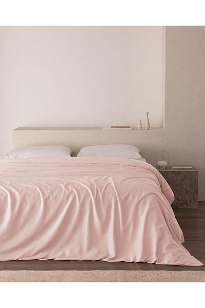 Madame Coco Παπλωματοθήκη Ciel King Size 100% Cotton Satin - Light Powder