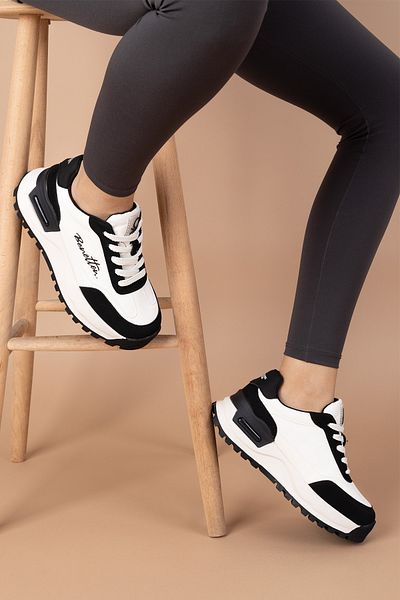 Getcho Nagano Women's White Black Sports Shoes Bni-11235