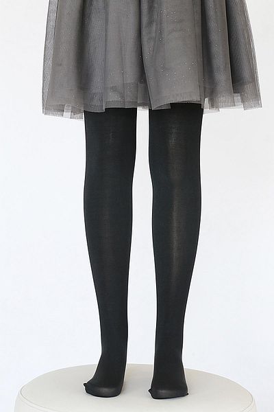 Daymod Satin 80 Kids Pantyhose Black