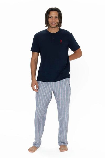 U.S. Polo Assn. Ανδρικό Σετ Πιτζάμες Navy Blue - 18915
